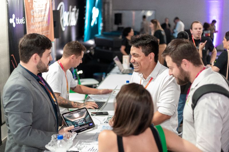 Business team analyzing data and ideas about learning culture in modern office