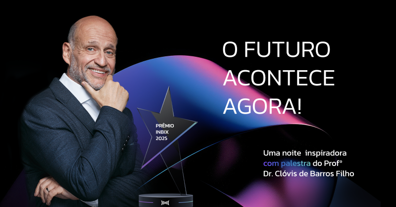 Employees collaborating around a table with laptops and digital AI concept graphics overlay